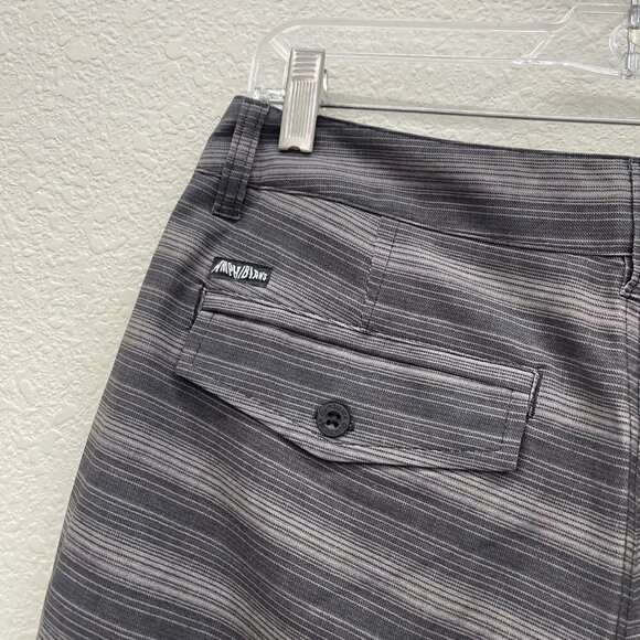 Quiksilver Amphibians Striped Quick Dry Stretch Board Shorts w Pockets Mens 31 - Picture 6 of 7